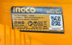 Купить Торцовочная пила INGCO BMS14007 б/у , в Москва и область Цена:8900рублей