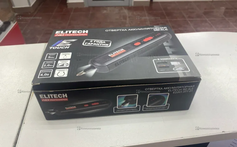 Электроотвертка Elitech SD 4LE отвертка аккумуляторная