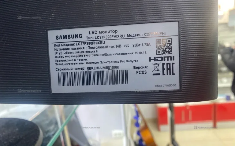 Монитор Samsung C27F390FHI