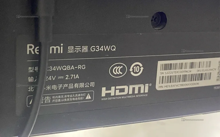 Монитор Xiaomi Redmi G34WQ