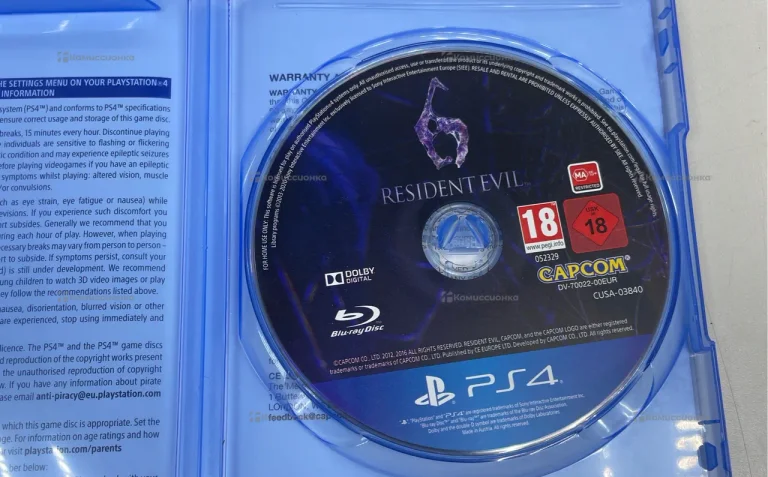Sony Диск для PS4 RESIDENT EVIL 6