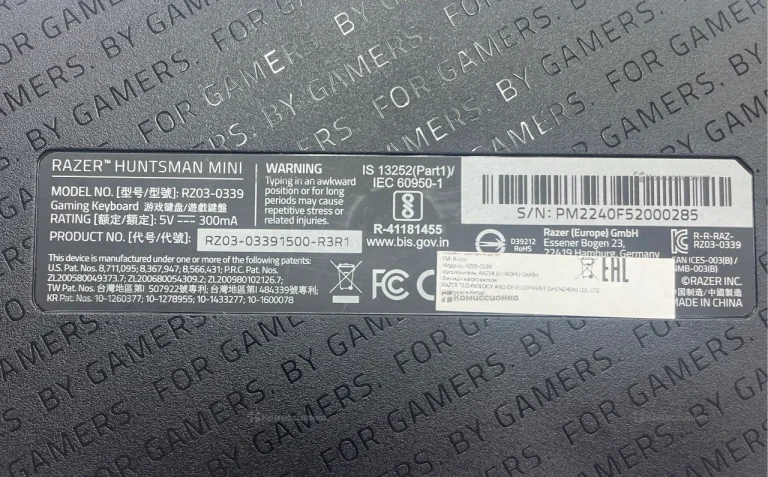 Клавиатура  Razer huntsman mini