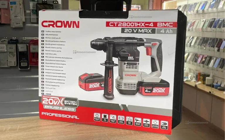Аккумуляторный перфоратор CROWN CT28001HX-4 BMC