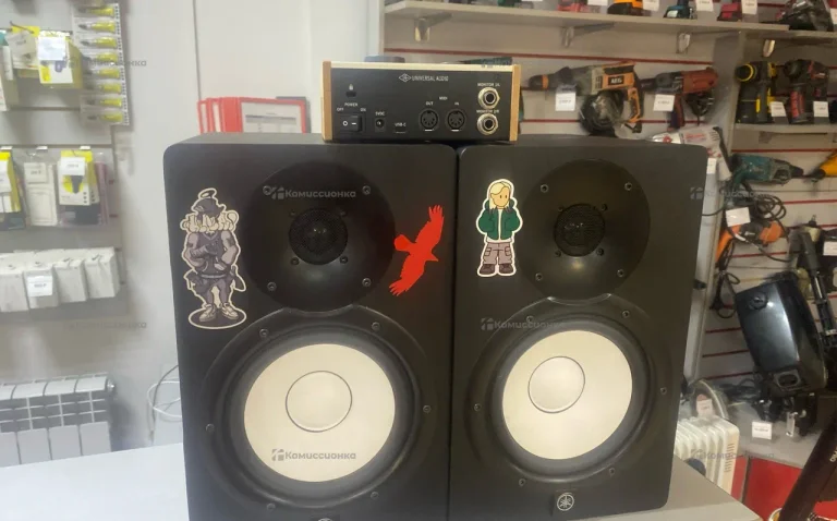 Студийные мониторы yamaha  hs7и звуковая карта vol
