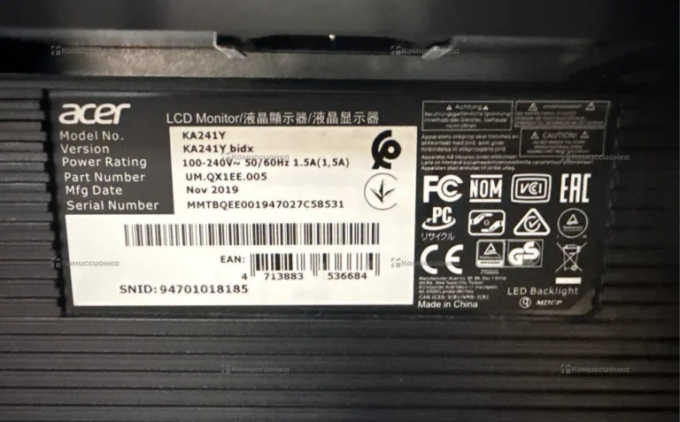 Монитор Acer KA241Y