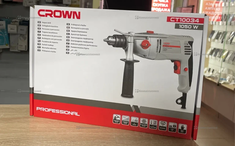 Ударная дрель CROWN CT10034