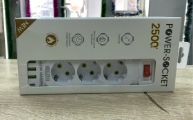 Купить Удлинитель Power Socket 2500W 6 розеток б/у , в Курган Цена:490рублей