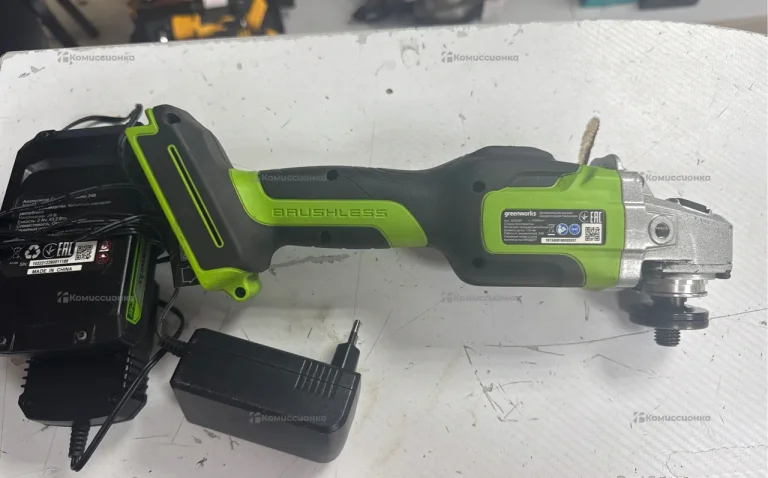 Аккумуляторная УШМ GreenWorks GD24AG