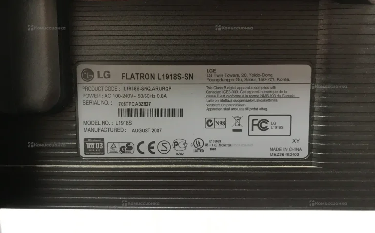 Монитор LG Flatron l1918s-sn