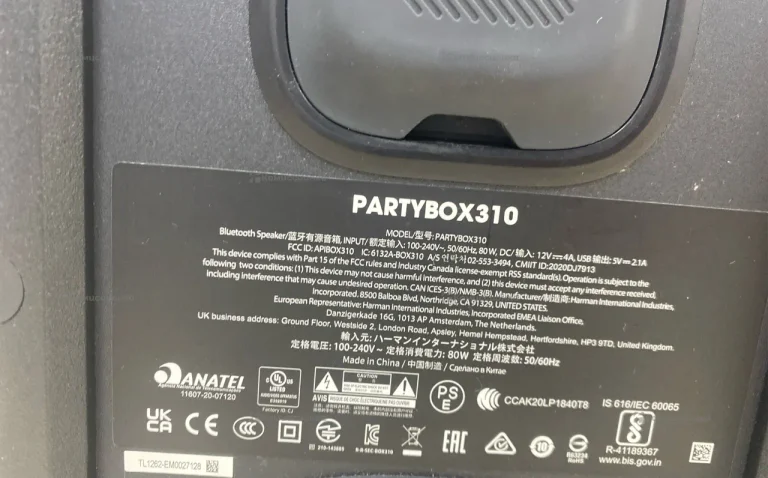 Портативная акустическая система JBL PartyBox 310