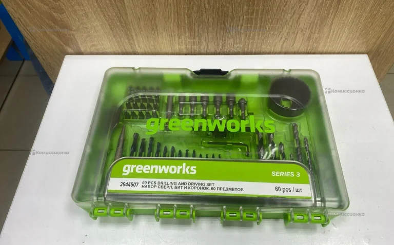 Greenworks набор бит сверл коронок 60pcs