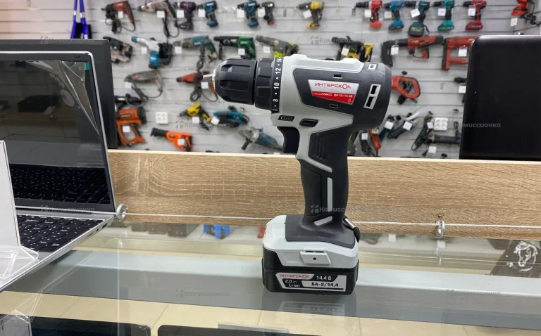 Дрель аккумуляторная бесщеточная ИНТЕРСКОЛ миниМАК