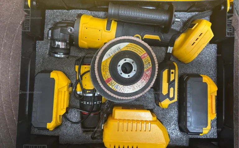 Набор Ушм + шуруповерт желтый