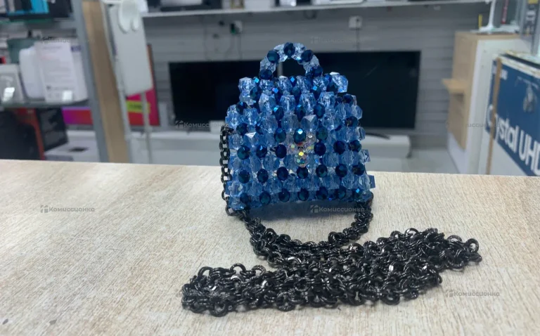 Сумка серо-голубая