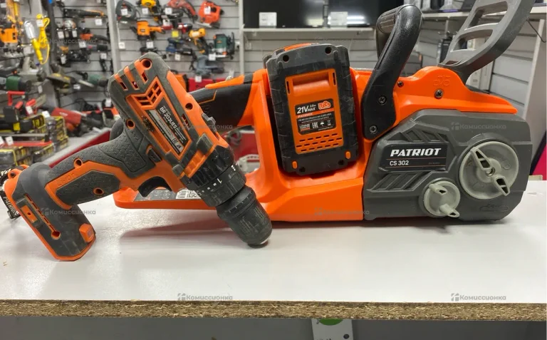 Аккумуляторная пила patriot CS302+ шуруповерт