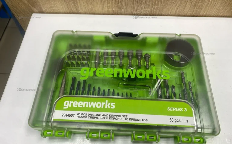 Greenworks набор бит сверл коронок 60pcs